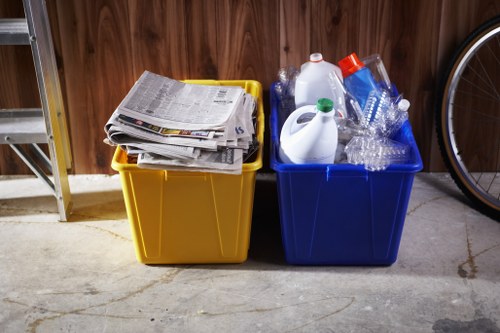 Satisfied clients with a clean, organized office space