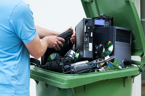Various office clearance services being performed